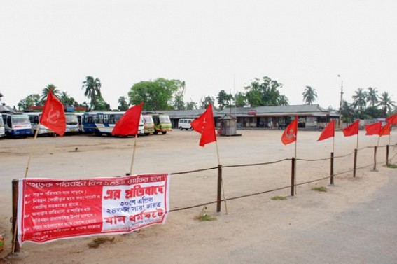 Transport strike hits life in Tripura